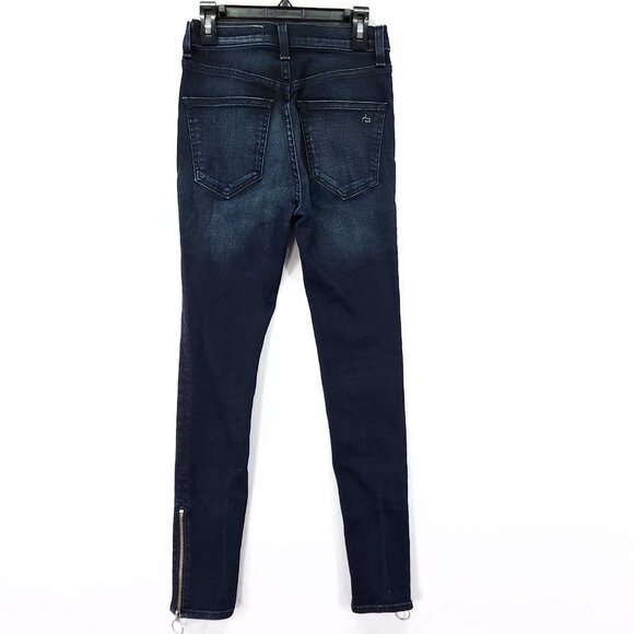 Rag and Bone Jeans Size 25 Women's High Rise Ankle Zip Slim Denim - Picture 2 of 13